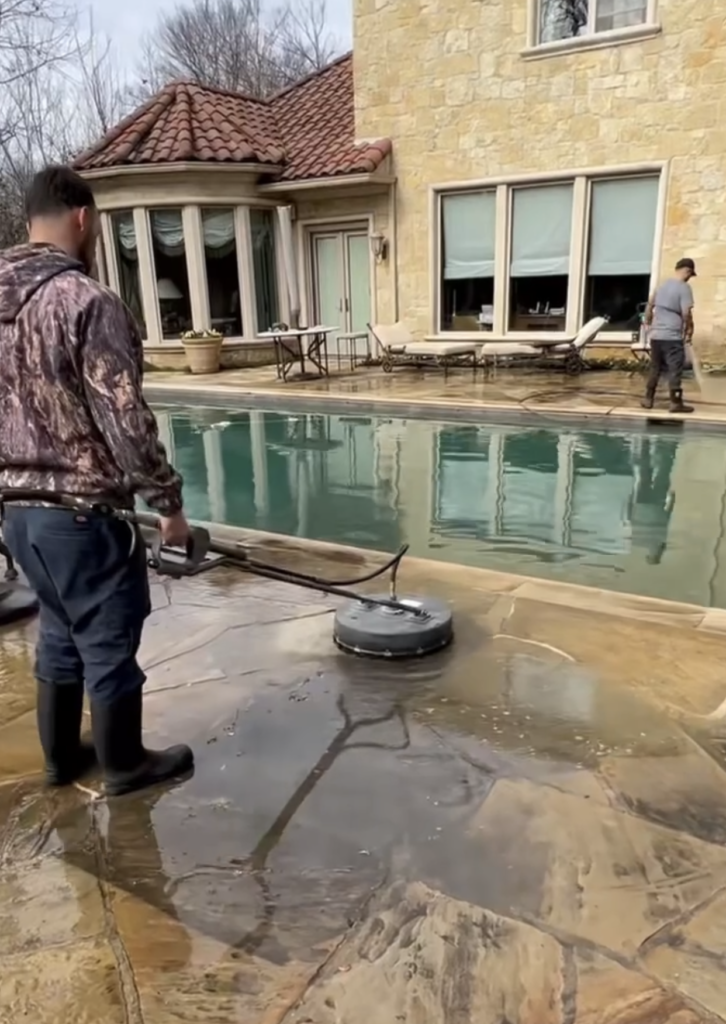 pool deck cleaning